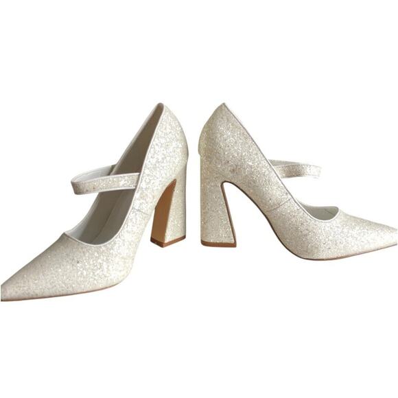 Lulus Luiz Sparkle Pointed Toe Pumps 7 Formal Prom Wedding Princess‎ Quinceanera - Picture 5 of 15